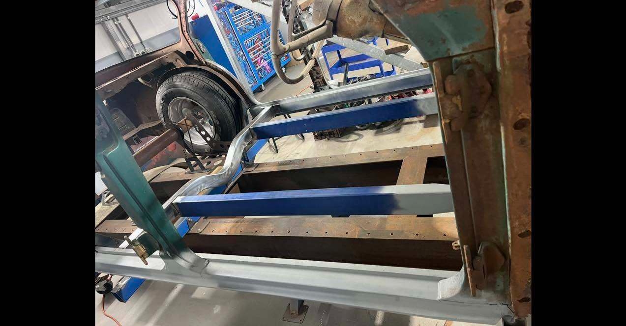 Tubbed rear end before fabrication